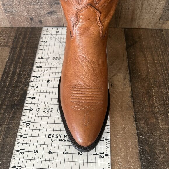 Nocona Round Toe Brown Western Cowboy Boots Mens 10.5 D - Picture 5 of 12